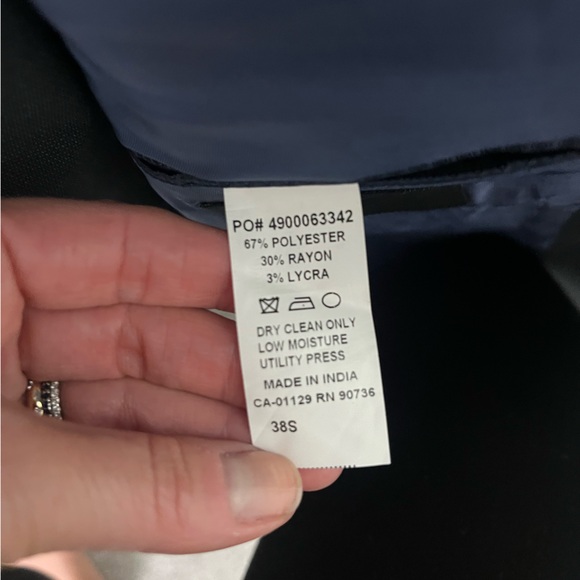 38S 2Pc Suit Men's Navy Blue William Rast Blazer & Pants - Picture 14 of 15